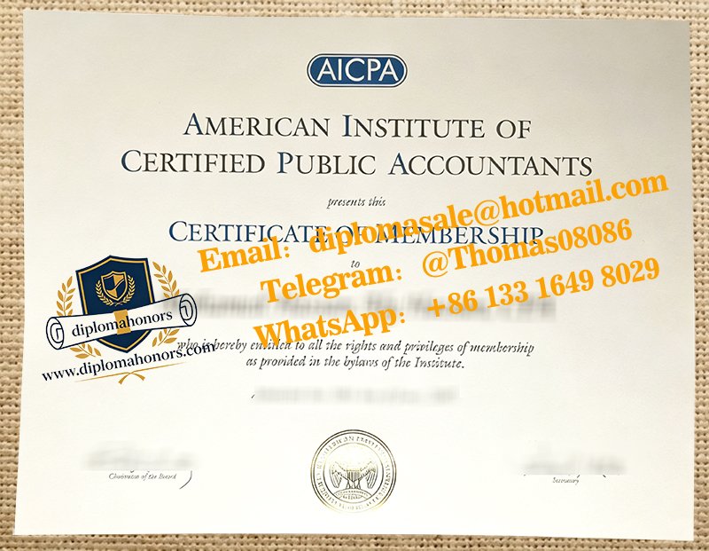 AICPA certificate