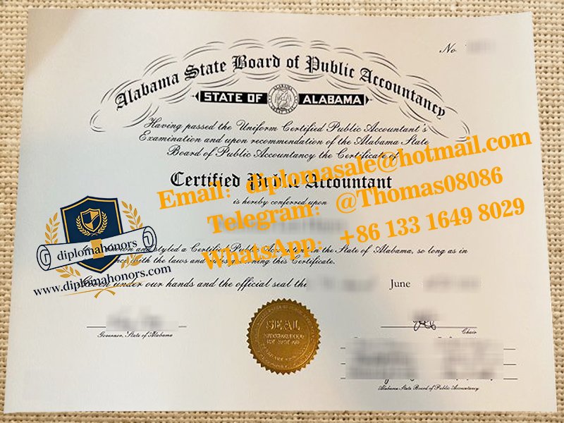 Alabama CPA certificate