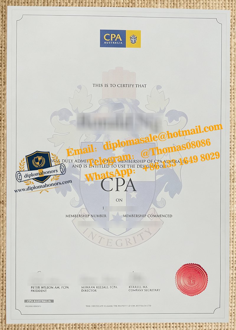 Australia CPA certificate
