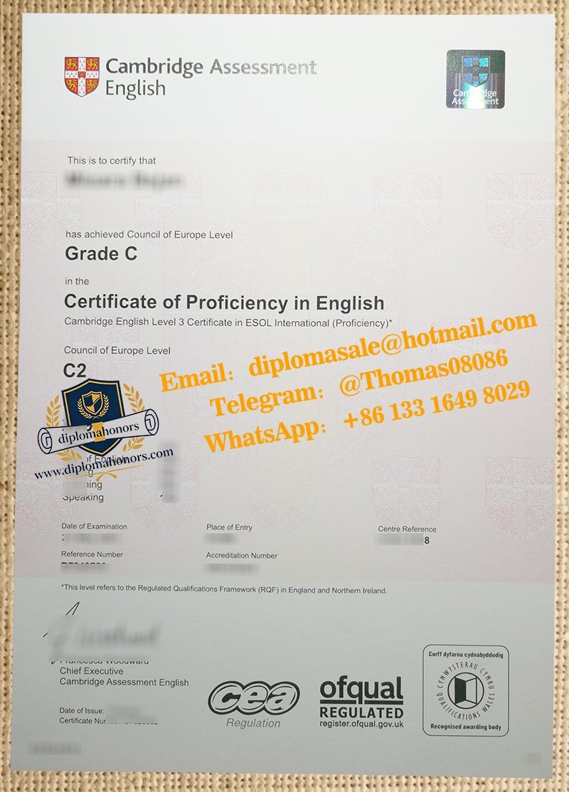 C2 Proficiency certificate