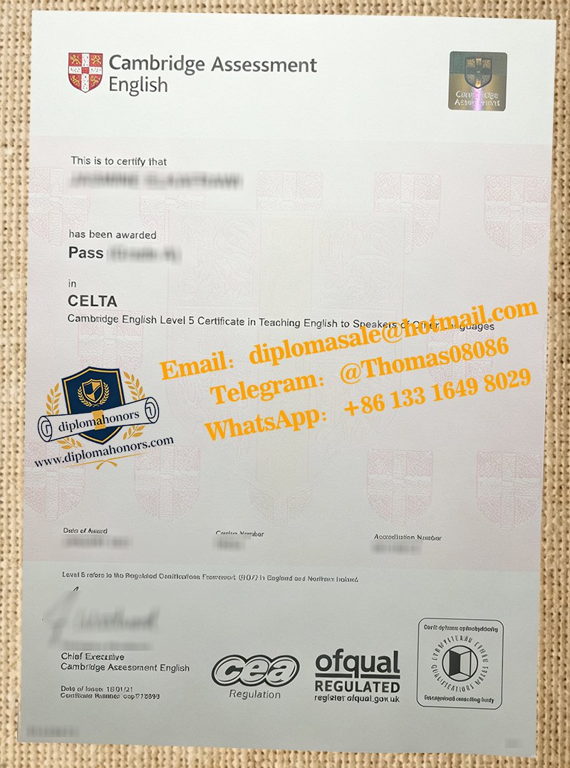 CELTA certificate
