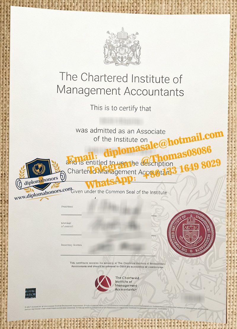 CIMA certificate
