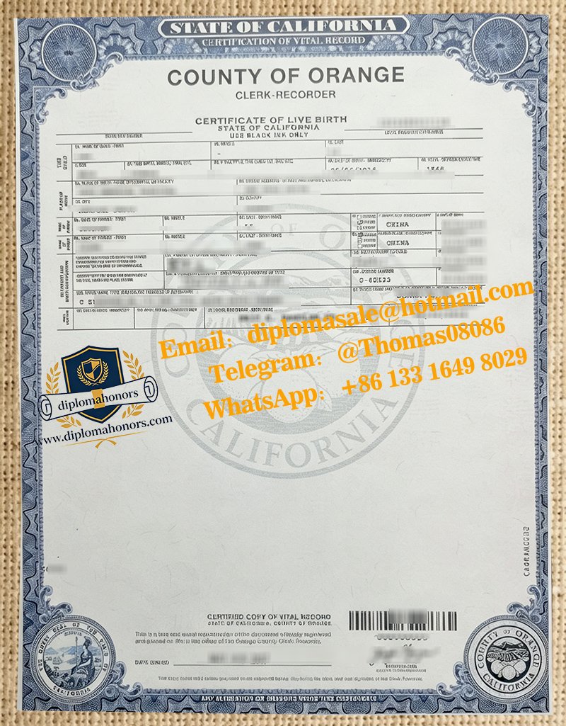 California Birth certificate