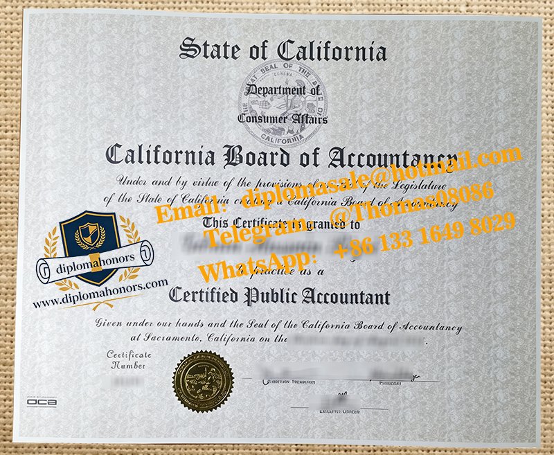 California CPA certificate