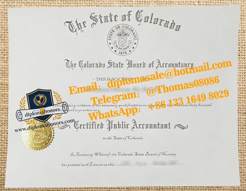 Colorado CPA certificate