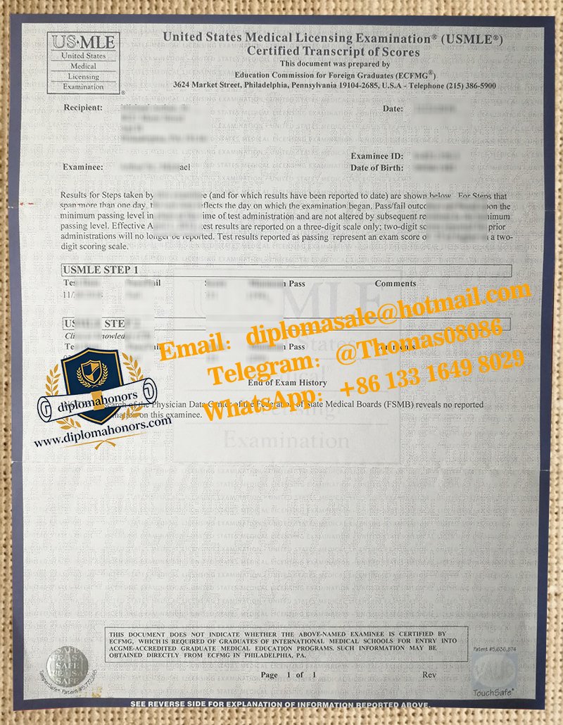 ECFMG transcript