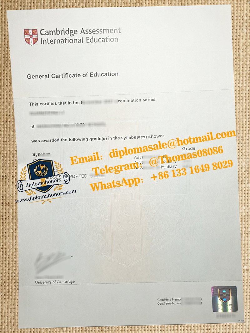 GCE certificate
