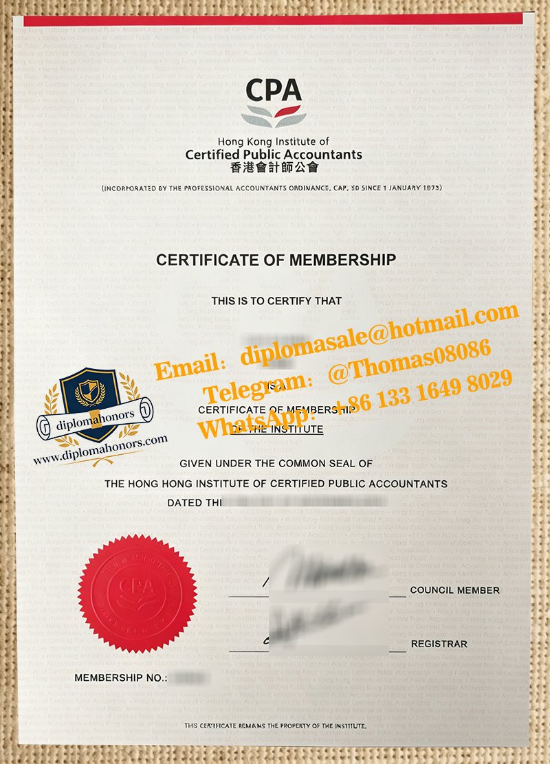 HKICPA certificate