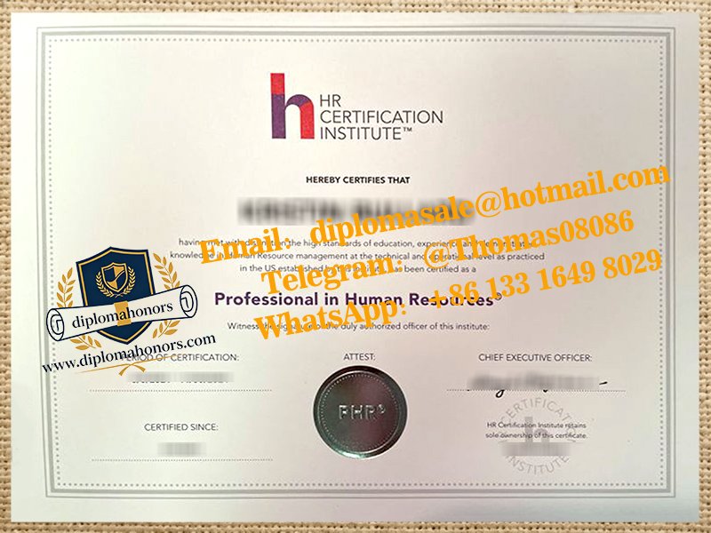 HRCI PHR certificate