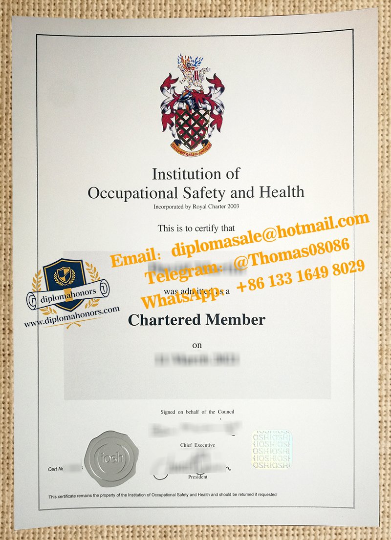 IOSH certificate