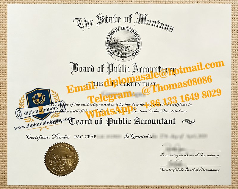 Montana CPA certificate