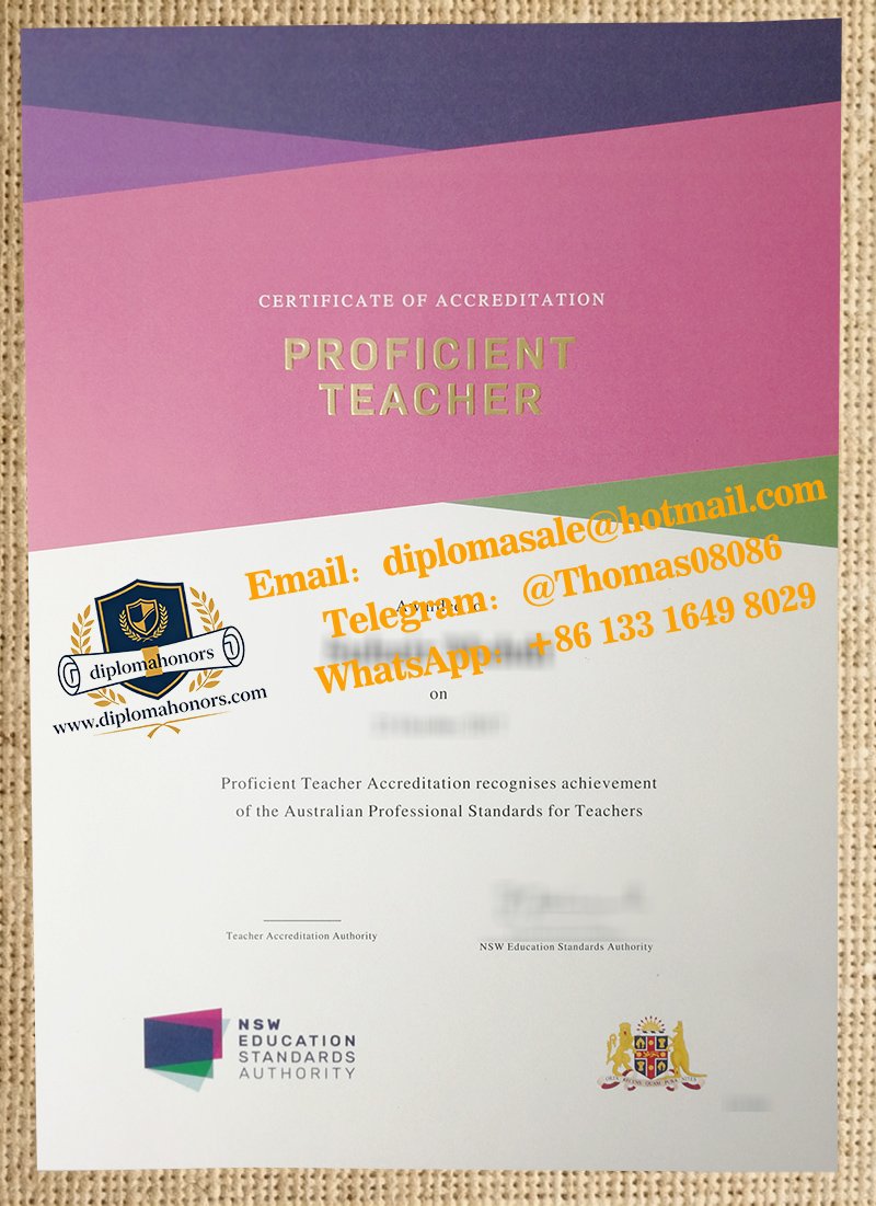 NSW Proficient Teacher Accreditation Certificate