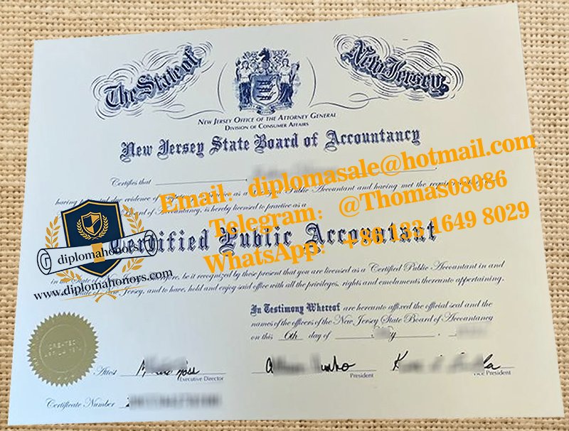 New Jersey CPA certificate