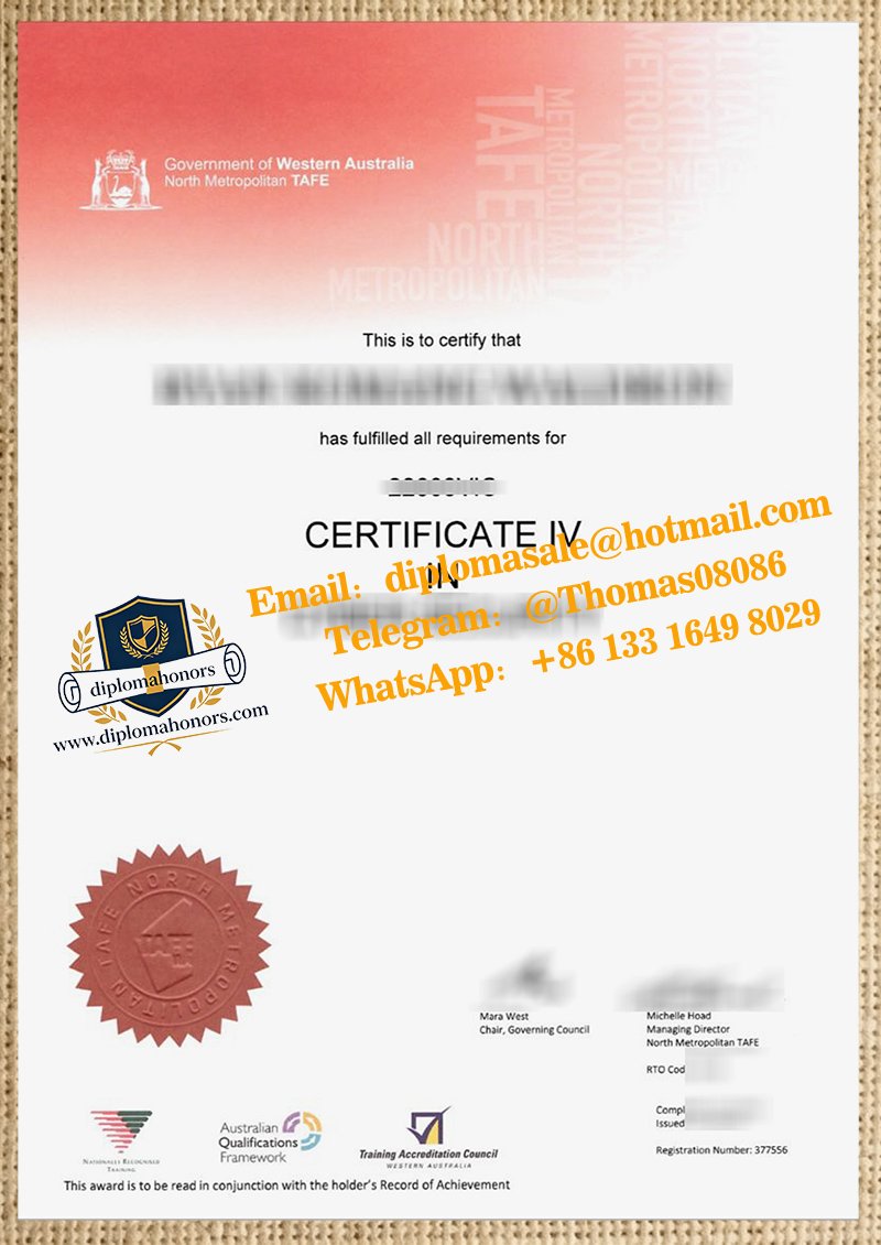 North Metropolitan TAFE certificate