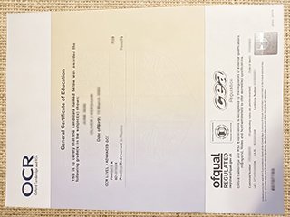 Cambridge OCR GCE certificate