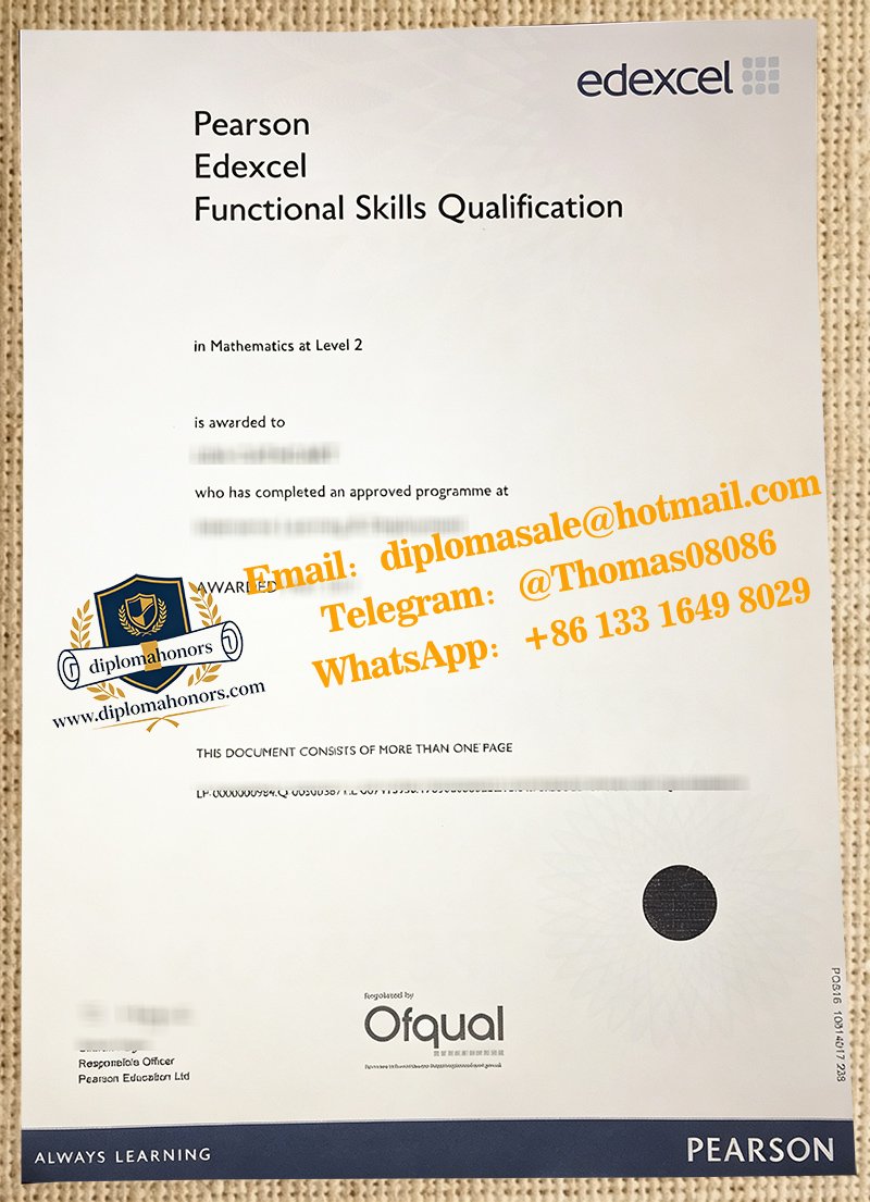 Pearson Edexcel Functional Skills Level 2 Maths Certificate