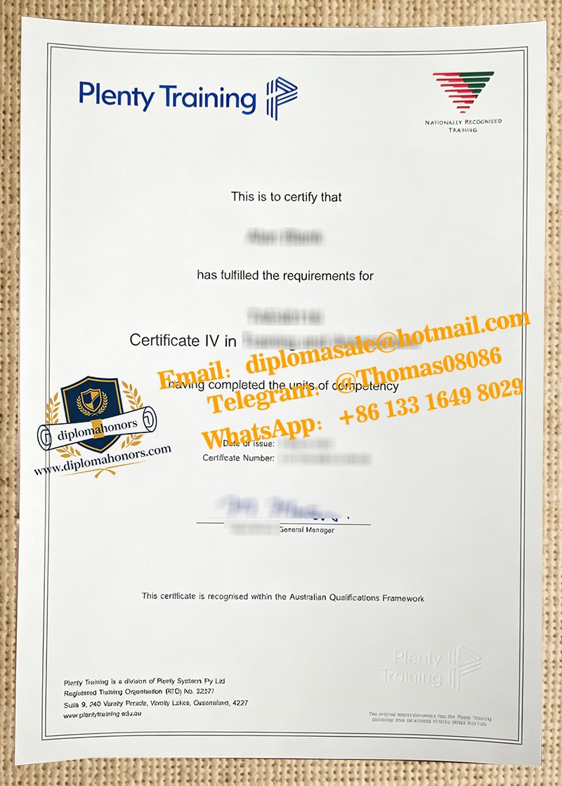 Plenty Training certificate IV in Training & Assessment