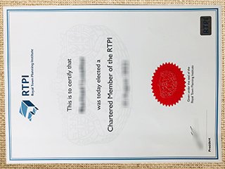 RTPI Member certificate