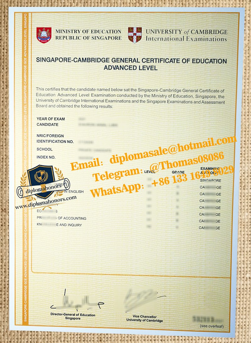 Singapore-Cambridge GCE certificate