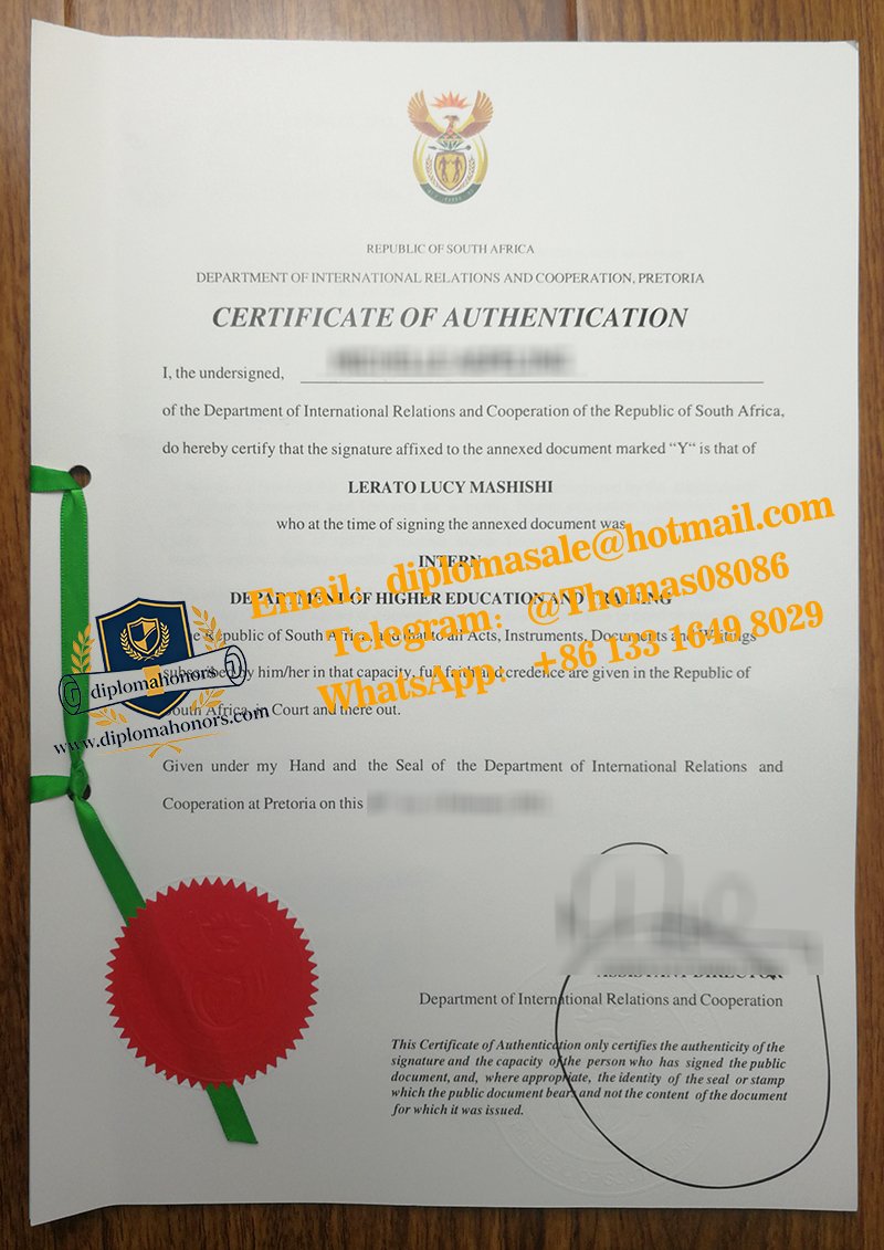 South Africa Dirco authentication