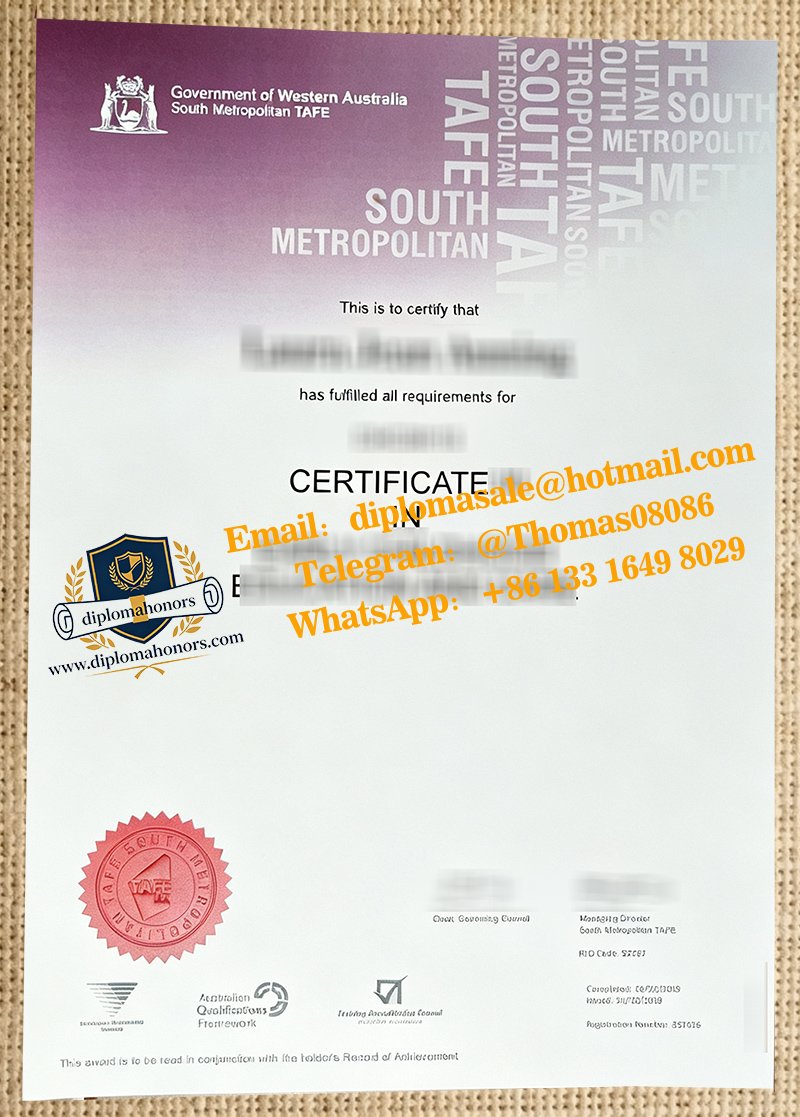 South Metropolitan TAFE certificate