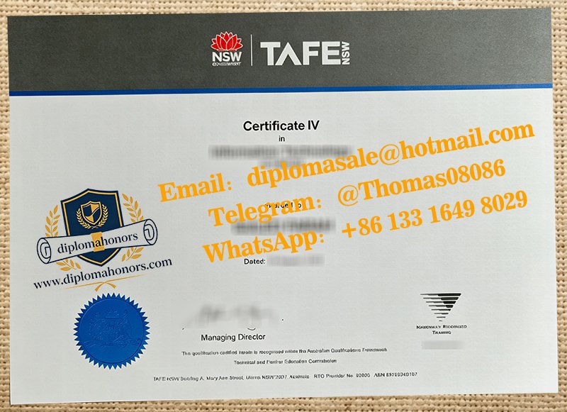 TAFE NSW certificate