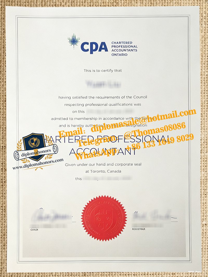 Toronto CPA certificate
