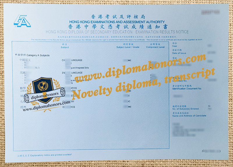 HKDSE transcript