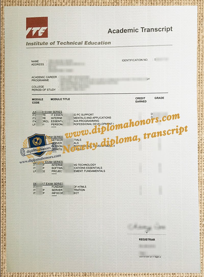 Institute of Technical Education transcript