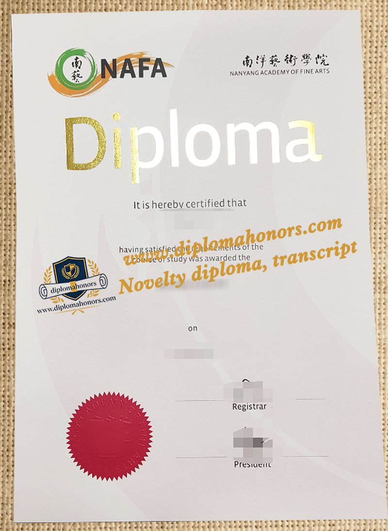 Nanyang Academy of Fine Arts diploma