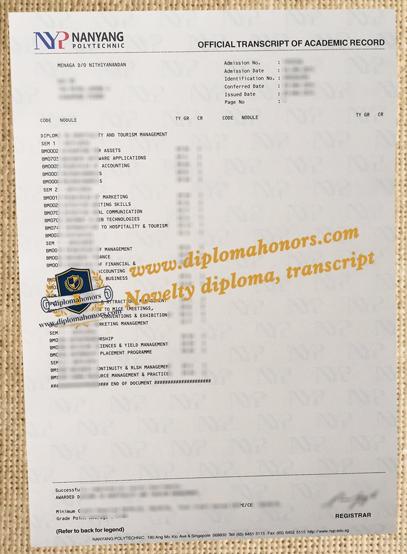 Nanyang Polytechnic transcript